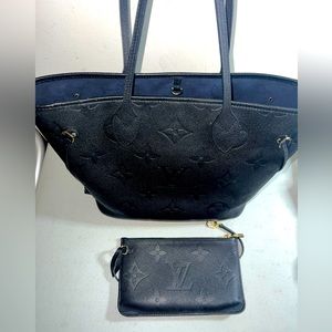 Louis Vuitton Monogram Empreinte Giant NeverFull MM With Pouch